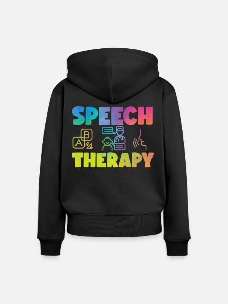 Speech Therapist Therapy Assistant - Frauen Premium Bio Zip Hoodie - Schwarz