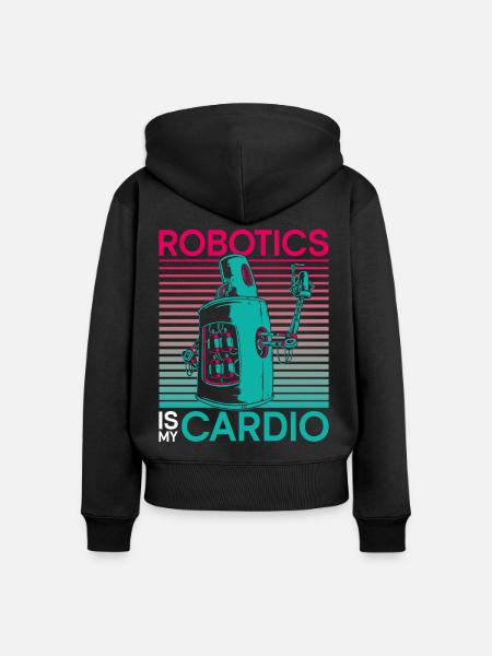 Robot Robotics Engineer Robotics - Frauen Premium Bio Zip Hoodie - Schwarz