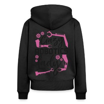 Robot Robotics Engineer Female - Women's Premium Organic Zip Hoodie - black - Back - Julia (174cm)