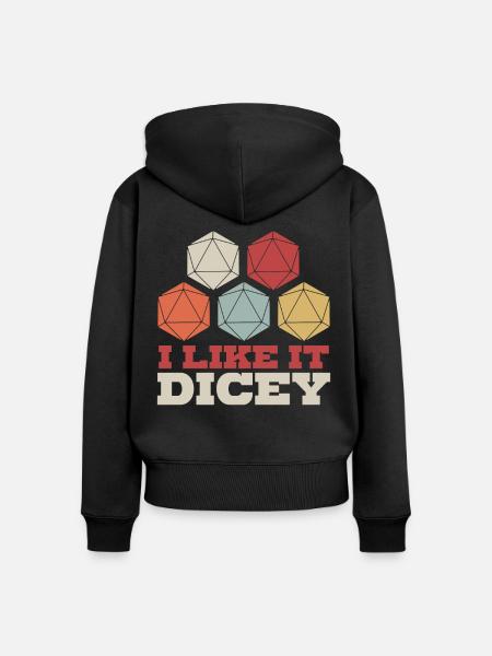 RPG D20 Würfel Tabletop Rollenspiel - Frauen Premium Bio Zip Hoodie - Schwarz