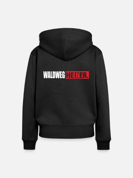 Waldweg Heizer Downhill Mounatinbike - Frauen Premium Bio Zip Hoodie - Schwarz