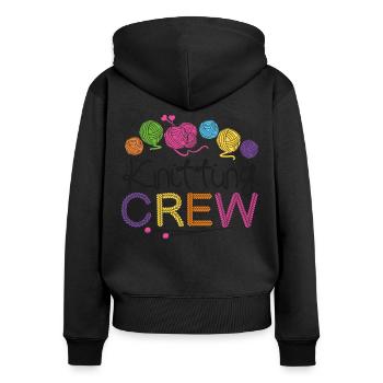 Tricot Tricot Tricot Équipe de tricot - Sweat à capuche zippé Premium bio Femme - noir - Dos - Julia (174cm)