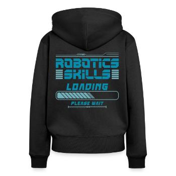 Robot Robotics Engineer Robotics - Women's Premium Organic Zip Hoodie - black - Back - Julia (174cm)