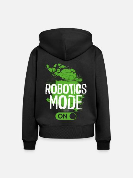 Robot Robotics Engineer Robotics - Frauen Premium Bio Zip Hoodie - Schwarz