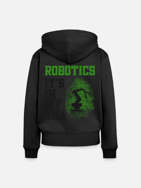 Robot Robotics Engineer Robotics - Frauen Premium Bio Zip Hoodie - Schwarz