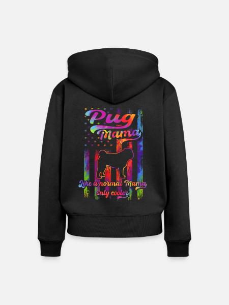 Mops - Hundeliebhaber - Hundebesitzer - Frauen Premium Bio Zip Hoodie - Schwarz