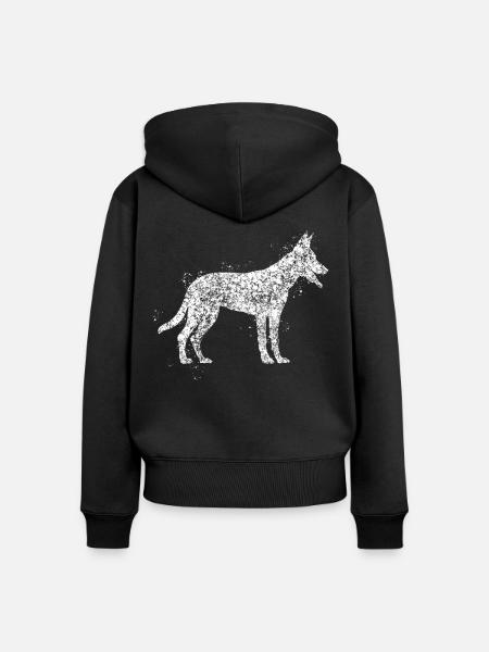 Belgian Molinois - Frauen Premium Bio Zip Hoodie - Schwarz