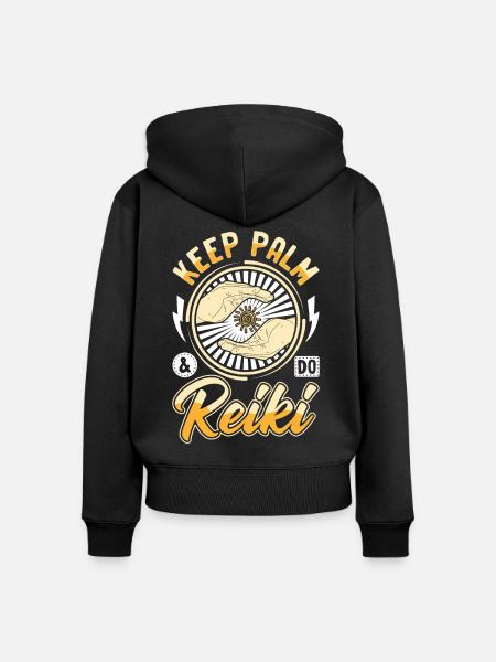 Reiki Praktizierende & Reiki Master - Frauen Premium Bio Zip Hoodie - Schwarz