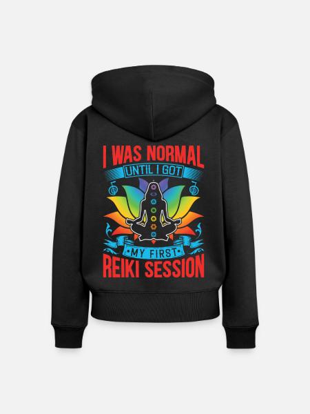 Reiki Praktizierende & Reiki Master - Frauen Premium Bio Zip Hoodie - Schwarz