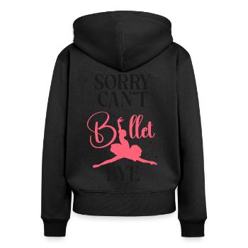 Ballet Dancer Dance Girl Ballerina - Frauen Premium Bio Zip Hoodie - Schwarz - Hinten - Julia (174cm)