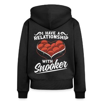 Billiard Relationship With Snooker 8 Ball Pool - Women's Premium Organic Zip Hoodie - black - Back - Julia (174cm)