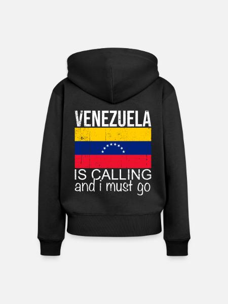 Venezuela Spruch - Frauen Premium Bio Zip Hoodie - Schwarz