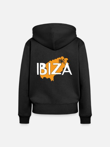 Ibiza - Frauen Premium Bio Zip Hoodie - Schwarz
