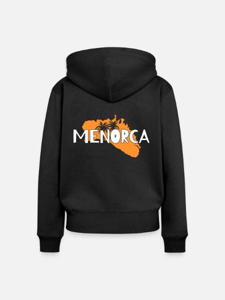 Menorca - Frauen Premium Bio Zip Hoodie - Schwarz