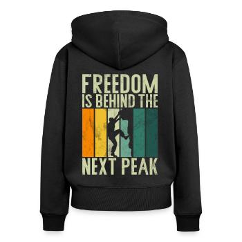 Escalade libre Alpinistes & escalade de bloc Escalade libre - Sweat à capuche zippé Premium bio Femme - noir - Dos - Julia (174cm)