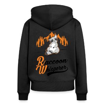 Raton laveur Raton laveur - Sweat à capuche zippé Premium bio Femme - noir - Dos - Julia (174cm)