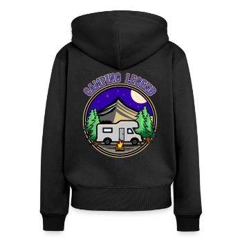 Camping Legend Legend Alcove Motorhome Driver - Women's Premium Organic Zip Hoodie - black - Back - Julia (174cm)