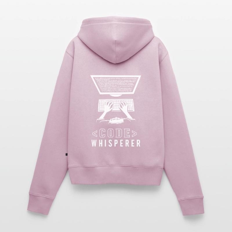 CodeWhisperer Programmeur Codeur Coder Sweat à capuche zippé Premium bio Femme