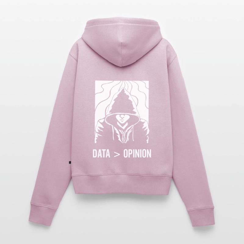 Data > Opinion Coding Code Coder Programmierer Frauen Premium Bio Zip Hoodie