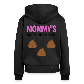 Fun Mother's Day Gift to Personalize - Women's Premium Organic Zip Hoodie - black - Back - Julia (174cm)