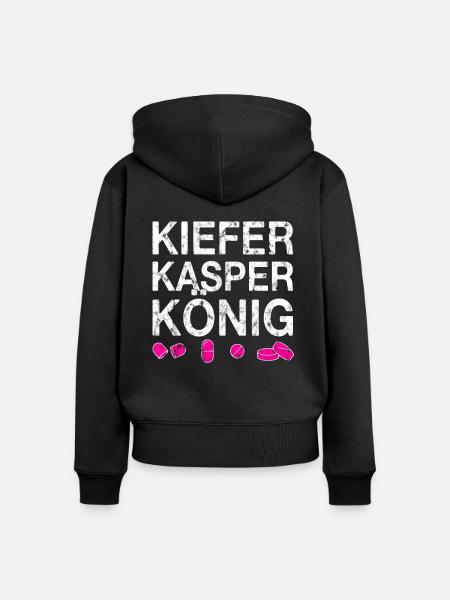Techno party feiern Spruch - Frauen Premium Bio Zip Hoodie - Schwarz