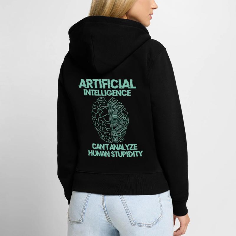 Artificial Intelligence Programmer Brain Human Women's Premium Organic Zip Hoodie