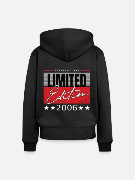 Limited Edition 2006 - Frauen Premium Bio Zip Hoodie - Schwarz