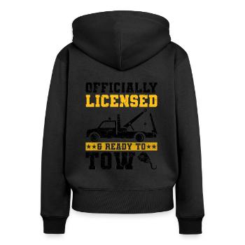 Tow truck - Women's Premium Organic Zip Hoodie - black - Back - Julia (174cm)