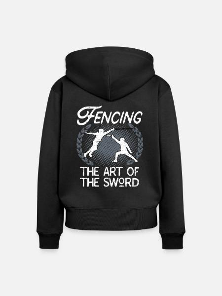 Fechten Schwertkunst Fechtkunst Fechter - Frauen Premium Bio Zip Hoodie - Schwarz