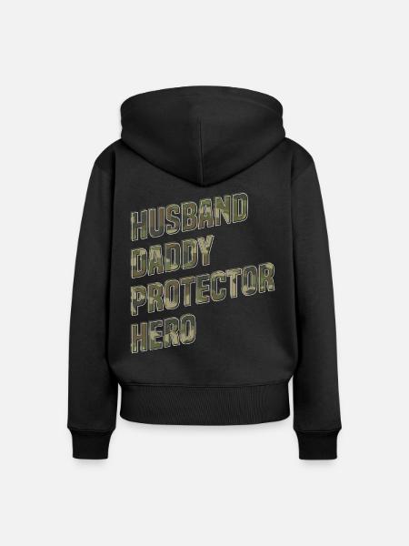 Ehemann Und Papa - Frauen Premium Bio Zip Hoodie - Schwarz