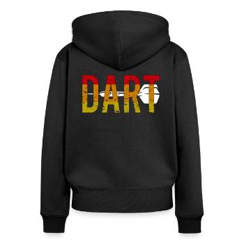 Darts Darts Darts Darts Darts Darts Fans - Sweat à capuche zippé Premium bio Femme - noir - Dos - Julia (174cm)