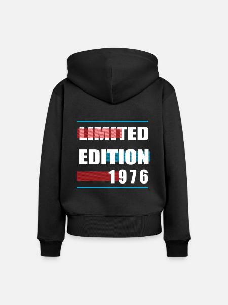 Limited Edition 1976 - Frauen Premium Bio Zip Hoodie - Schwarz