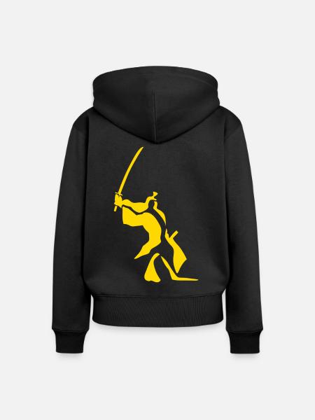 Katana - Frauen Premium Bio Zip Hoodie - Schwarz