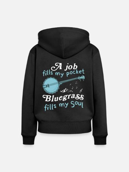 Banjo - Frauen Premium Bio Zip Hoodie - Schwarz