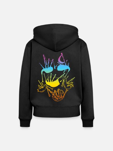 Bagpipes Bagpipe Musician Bagpiper - Frauen Premium Bio Zip Hoodie - Schwarz