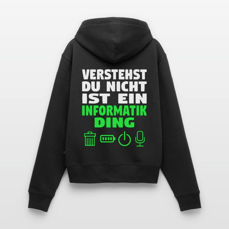 Informatik Computer Programmierer Entwickler Coder Frauen Premium Bio Zip Hoodie