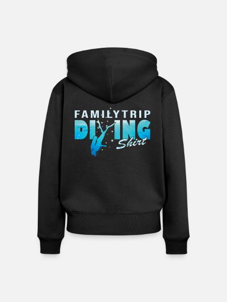 Familienausflug Tauchen DeepDive - Frauen Premium Bio Zip Hoodie - Schwarz