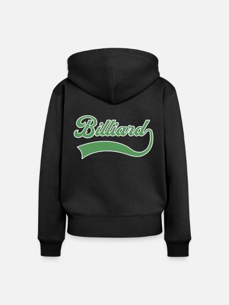 Billiard Schriftzug - Frauen Premium Bio Zip Hoodie - Schwarz