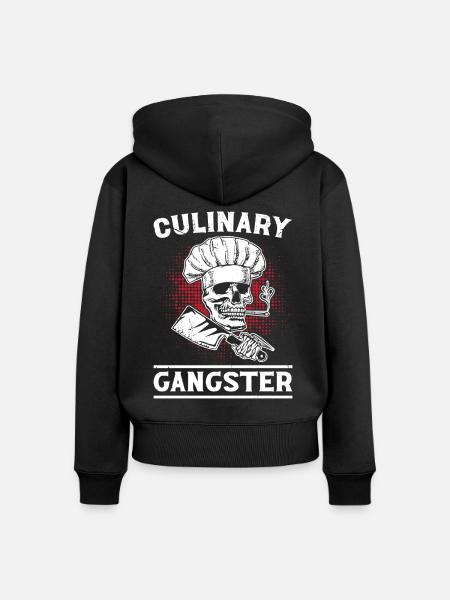 Chef saying - Frauen Premium Bio Zip Hoodie - Schwarz