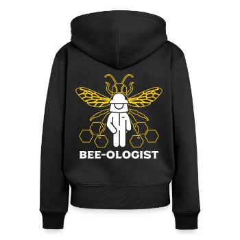 Beekeeper Bee-ologist Honey Bee Lovers Beekeeping - Women's Premium Organic Zip Hoodie - black - Back - Julia (174cm)