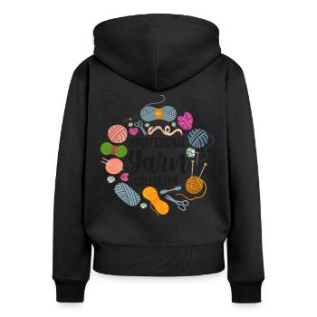 Tricoter Tricoter Fil Professionnel - Sweat à capuche zippé Premium bio Femme - noir - Dos - Julia (174cm)