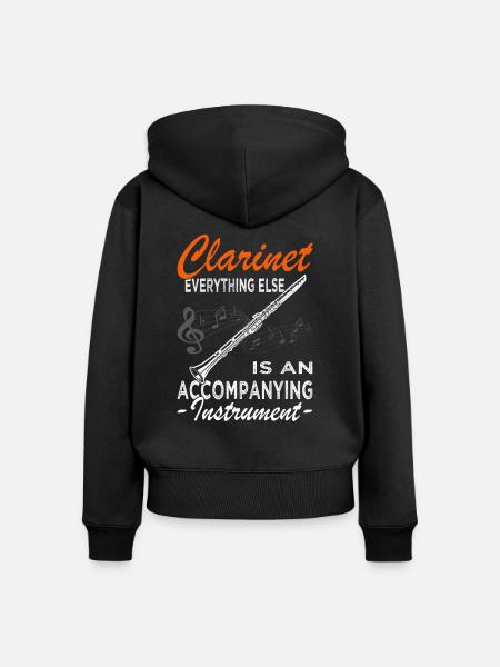 Klarinette - Klarinettist - Orchester - Frauen Premium Bio Zip Hoodie - Schwarz
