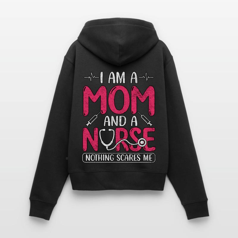 Ich bin eine Mutter und eine Krankenschwester Muttertagskrankenpflegeschule Frauen Premium Bio Zip Hoodie