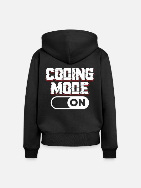 Programmiermodus Ein Coding Coder Programmierer - Frauen Premium Bio Zip Hoodie - Schwarz