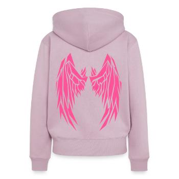 2reborn Rosarot Wings Angel Flügel Engelflügel 9 - Frauen Premium Bio Zip Hoodie - Altrosa - Hinten - Julia (174cm)