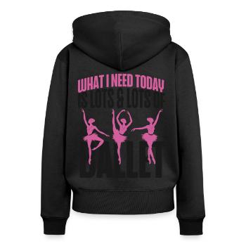 Ballet Danseuse Danse Ballerine - Sweat à capuche zippé Premium bio Femme - noir - Dos - Julia (174cm)