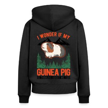 Guinea Pig Gift Guinea Pig - Women's Premium Organic Zip Hoodie - black - Back - Julia (174cm)