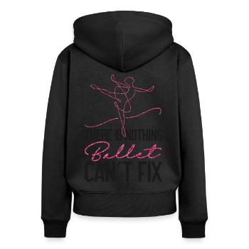 Ballet Dancer Dance Girl Ballerina - Frauen Premium Bio Zip Hoodie - Schwarz - Hinten - Julia (174cm)