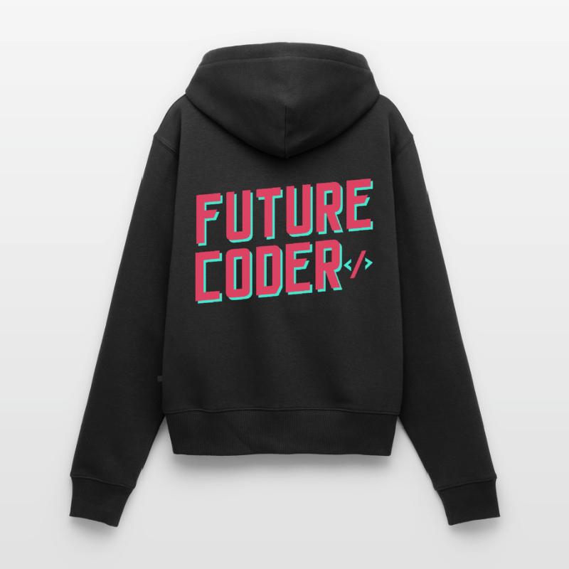Programmeur de code de codage du futur codeur Sweat à capuche zippé Premium bio Femme