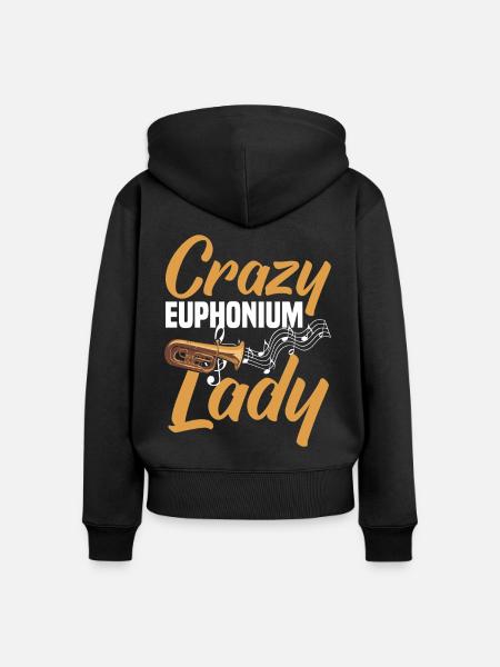 Euphonium Euphoniumspieler Blechbläser Euphonist - Frauen Premium Bio Zip Hoodie - Schwarz